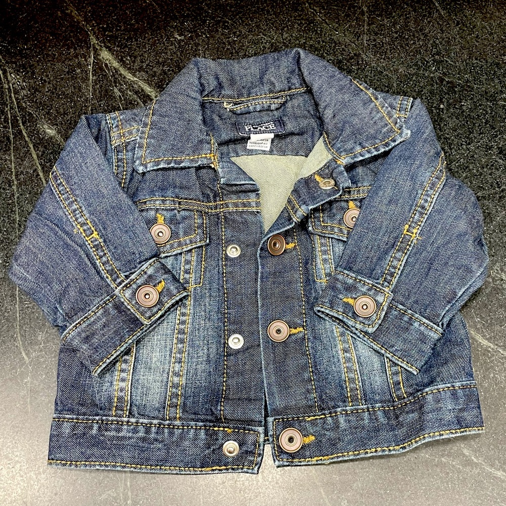 Children’s Place Unisex Jean Jacket for Baby Girl/Boy Size 3-6 Months with Snaps